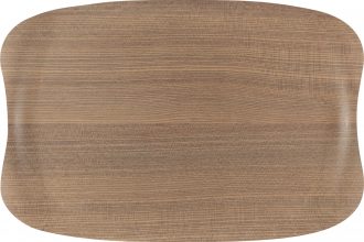 Warm Wood Small Craft Wave Serving Tray