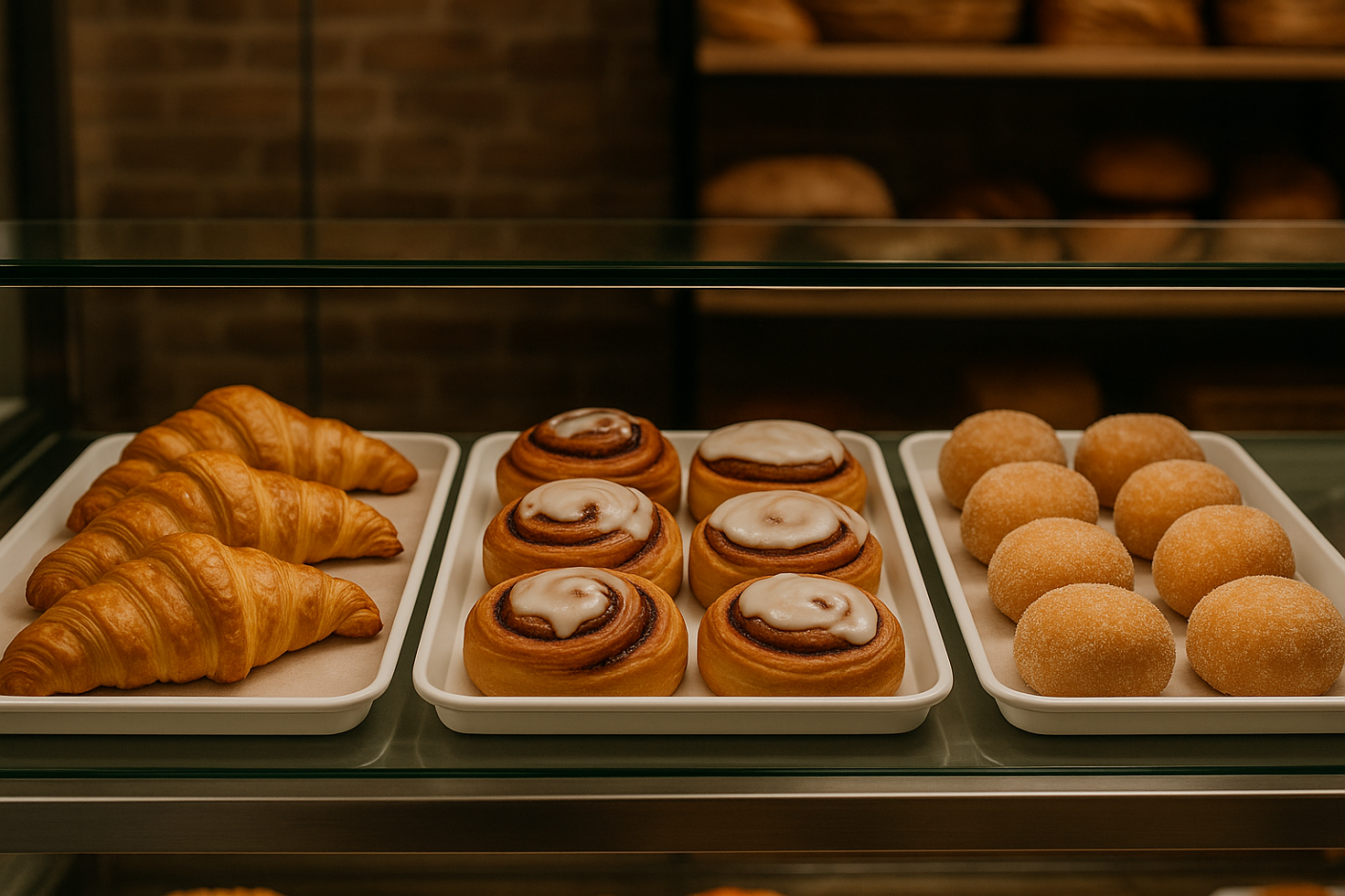 Baked Goods on White Small Display Tray