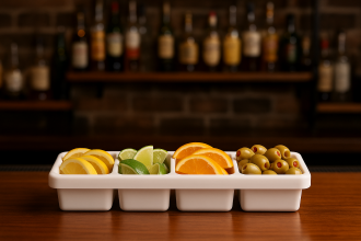 Caddy Box with Selection of Cocktail Garnishes