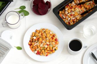 Salad in a Deep White Plate