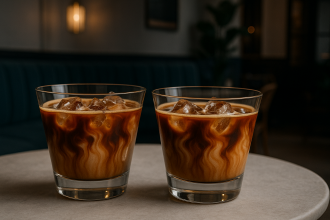 Ice Coffee in Premium Whisky Tumblers
