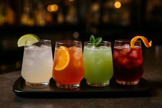 Cocktail Selection in Small Lux Tumblers